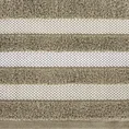 EUROFIRANY CLASSIC Ręcznik bawełniany GRACJA z ozdobną bordiurą w pasy - 30 x 50 cm - brązowy 2