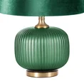 Lampa dekoracyjna na ceramicznej podstawie z welwetowym abażurem - ∅ 33 x 50 cm - zielony 4