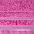 Ręcznik POLA z żakardową bordiurą zdobioną stebnowaniem - 30 x 50 cm - różowy 2