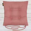 ADORE dwustronna welurowa poduszka siedziskowa na krzesło z czterema pikowaniami, gramatura 195 g/m2 - 40 x 40 x 8 cm - różowy 1
