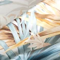 Zasłona z miękkiego welwetu z nadrukiem kolorowych liści - 140 x 250 cm - niebieski 7