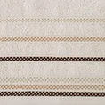 Ręcznik LIVIA  z kolorowymi paskami tkanymi we wzór jodełki - 30 x 50 cm - beżowy 2