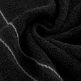 Ręcznik EMINA bawełniany z bordiurą podkreśloną klasycznymi paskami - 30 x 50 cm - czarny 5