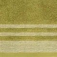 Ręcznik MERY bawełniany zdobiony bordiurą w subtelne pasy - 70 x 140 cm - oliwkowy 2