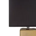Lampka stołowa BRENDA na dwukolorowej ceramicznej podstawie z abażurem z matowej tkaniny - 25 x 18 x 50 cm - czarny 2