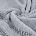 EUROFIRANY CLASSIC Ręcznik RIKI  z bordiurą w pasy miękki i puszysty, zero twist - 50 x 90 cm - srebrny 5