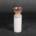 Wazon ceramiczny ERINA dwukolorowy - ∅ 10 x 25 cm - biały 1