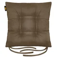 ADORE dwustronna welurowa poduszka siedziskowa na krzesło z czterema pikowaniami, gramatura 195 g/m2 - 40 x 40 x 8 cm - brązowy 2