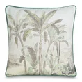 Poszewka COLONI z bawełny z nadrukiem palm z kontrastującą wypustką na brzegach - 45 x 45 cm - naturalny 1