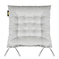 Dwustronna welwetowa poduszka siedziskowa na krzesło z szesnastoma pikowaniami, gramatura 260 g/m2 - 40 x 40 x 6 cm - jasnostalowy 2