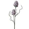 KARCZOCH DWUKWIATOWY - Sztuczny kwiat dekoracyjny z pianki foamirian - 93 cm - jasnofioletowy 1