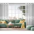 Firana gotowa ALEXIA żakardowa z roślinnym motywem - 140 x 250 cm - biały 4
