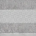 Ręcznik bawełniany z geometrycznym wzorem - 70 x 140 cm - srebrny 2