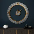 Dekoracyjny zegar ścienny w nowoczesnym stylu z metalu - 60 x 5 x 60 cm - brązowy 8
