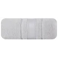 Ręcznik z żakardową błyszczącą bordiurą - 50 x 90 cm - srebrny 3
