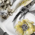 Zasłona DELIA zaciemniająca z motywem kwiatów i srebrnym nadrukiem - 140 x 250 cm - biały 8