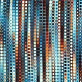 NOVA PRINT Komplet pościeli NIKA 25 z satyny bawełnianej z barwnym nowoczesnym nadrukiem - 220 x 200 cm - niebieski 4