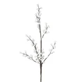 GAŁĄZKA OZDOBNA, kwiat sztuczny dekoracyjny - dł. 73 cm dł. ozdobna 41 cm - biały 1