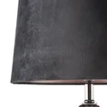 Lampa stołowa KAYLA na podstawie z metalu i szkła z abażurem z matowego welwetu - ∅ 38 x 75 cm - czarny 2