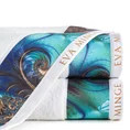 EWA MINGE Ręcznik ANGELA z bordiurą zdobioną designerskim nadrukiem - 50 x 90 cm - biały 1