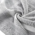 EUROFIRANY CLASSIC Ręcznik bawełniany GRACJA z ozdobną bordiurą w pasy - 50 x 90 cm - stalowy 5