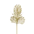 Zimowa gałązka dekoracyjna obsypana złotym brokatem - 35 x 20 cm - złoty 2