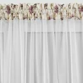 Firana gotowa krótka z pasem tkaniny w górnej części zdobionej kwiatowym nadrukiem - 400 x 150 cm - biały 4