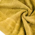 Ręcznik DAMLA z welurową bordiurą - 70 x 140 cm - musztardowy 5