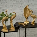 Żuraw figurka dekoracyjna złota - 12 x 9 x 30 cm - złoty 6