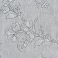 Zasłona FIORE z półprzezroczystej matowej tkaniny z graficznym kwiatowym motywem - 140 x 250 cm - biały 13