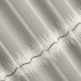 Tkanina firanowa  aden z poziomym haftem z mereżką - 280 cm - kremowy 5