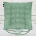 ADORE dwustronna welurowa poduszka siedziskowa na krzesło z szesnastoma pikowaniami, gramatura 195 g/m2 - 40 x 40 x 6 cm - jasnoturkusowy 1