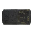 DIVA LINE Ręcznik LEYA z żakardową bordiurą z nowoczesnym złotym wzorem - 50 x 90 cm - czarny 3
