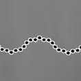 Tkanina firanowa matowa mikrosiateczka zdobiona poziomym haftem - 290 cm - biały 4