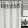 Zasłona JASPER z welwetu zdobiona połyskującym pasem cekinów - 140 x 250 cm - biały 1