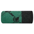 Ręcznik DORIAN melanżowy z geometrycznym wzorem z motywem wachlarzy - 30 x 50 cm - czarny 3