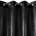 Żakardowa zasłona o widocznym splocie z delikatnym połyskującym nadrukiem - 140 x 250 cm - czarny 4