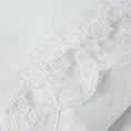 EUROFIRANY PREMIUM Pościel z satyny bawełnianej zdobiona elegancką koronką - 160 x 200 cm - biały 4