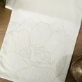 Bieżnik welwetowy BLINK 13 z welwetu z dużym wzorem lilii wodnej - 35 x 180 cm - biały 7