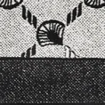 Ręcznik DORIAN melanżowy z geometrycznym wzorem z motywem wachlarzy - 70 x 140 cm - czarny 2