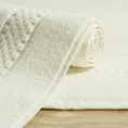 Dywanik łazienkowy CALEB z bawełny frotte, dobrze chłonący wodę - 60 x 90 cm - kremowy 1