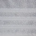Ręcznik VITO z bawełny podkreślony żakardowymi paskami - 50 x 90 cm - srebrny 2