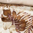 EUROFIRANY CLASSIC Komplet pościeli z bawełny z motywem egzotycznych kwiatów i liści - 220 x 200 cm - beżowy 5
