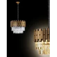 Lampa wisząca EDNA z metalu i kryształów w stylu art deco - ∅ 50 x 40 cm - złoty 2
