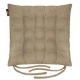 ADORE dwustronna welurowa poduszka siedziskowa na krzesło z szesnastoma pikowaniami, gramatura 195 g/m2 - 40 x 40 x 6 cm - beżowy 2
