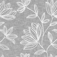 Zasłona SUZI z tkaniny w stylu boho zdobiona szenilowym haftem kwiatów - 140 x 250 cm - biały 10