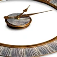 Dekoracyjny zegar ścienny w nowoczesnym stylu z metalu - 60 x 5 x 60 cm - brązowy 4