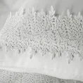 Pościel z satyny bawełnianej zdobiona elegancką koronką i zakładkami - 220 x 200 cm, 2 szt. 70 x 80 cm - biały 5