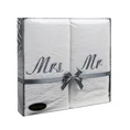 Zestaw prezentowy - zestaw 2 szt ręczników z haftem MRS&MR - 35 x 30 x 5 cm - biały 1