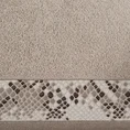 Ręcznik GISEL z żakardową bordiurą z motywem skóry węża - 70 x 140 cm - beżowy 2